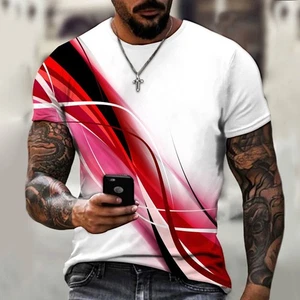 Men's Casual T Shirt Breathable Material 3D Print for Summer Activities - Picture 1 of 8