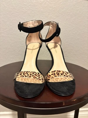 Pelle Moda Faux Suede High Heel Sandal Black Sz 8.5 - Image 1 of 4