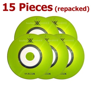 Mini DVD-R 4x 8cm 1.4 GB Blank DVD Recordable Discs 1.4GB Ritek - 15 Discs - Picture 1 of 1