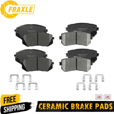 Front & Rear Ceramic Brake Pads For 2011 2012 - 2015 2016 Kia Cadenza Sportage - Image 1 of 4