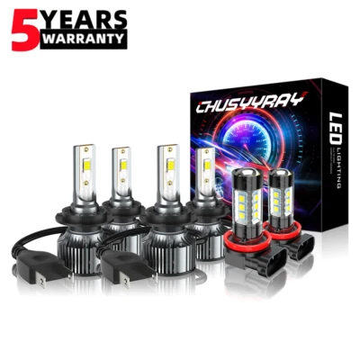 For 2014-2019 Ram ProMaster 1500 2500 3500 Combo LED Headlight Fog Light Bulbs - Image 1 of 4