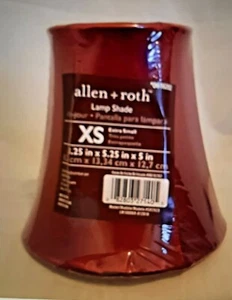 Allen and Roth Extra Small Burgundy Lamp Shade, 3.25"x 5.25"x 5" - Picture 1 of 4