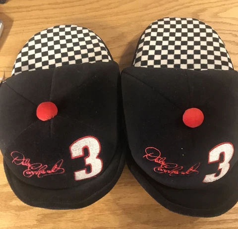 Dale Earnhardt Race Car Slippers #3 NASCAR XL (12-13) With Tag Cover