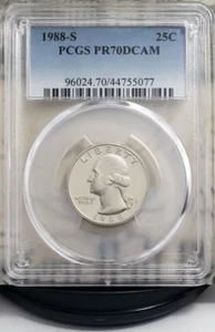 1988-S Washington Proof Quarter - PCGS PR70DCAM - Top Grade Coin! 5077 - Picture 1 of 4