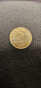 Brazil 25 Centavos 2008 Brass Plated Steel Coin - Picture 1 of 2