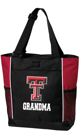 Texas Tech Grandma Tote Bag Texas Tech Grandma for BEACH SHOPPING GROCERIES POOL Cover