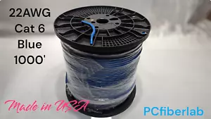 General Cable GenSPEED Efficience MAX Cat 6 MAX 4/22 AWG Plenum PoE AZUL 1000 ft - Imagen 1 de 4