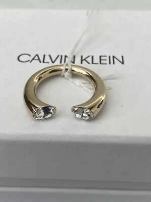 Anillo CALVIN KLEIN Tono Dorado Cristal Brillo Talla “M-N o US 7”. Foto 1 de 4