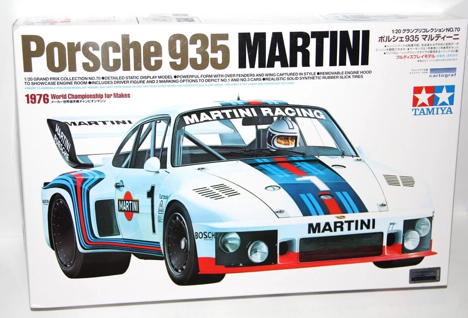 TAMIYA 1:20 GRAND PRIX COLLECTION N.70 - KIT AUTO PORSCHE 935 MARTINI ART 20070 - Immagine 1 di 1