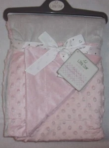 COPERTA NEONATO Little Star reversibile patchwork a visone rosa/bianco - Foto 1 di 2