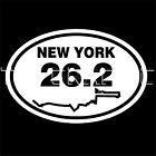 NEW YORK MARATHON 26.2 ROUTE MAP  STICKER VINYL OVAL DECAL  RUNNER RUNNING 