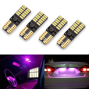 4x T10 194 W5W Pink LED Bulb 4014 Super Bright Side Marker Light para Lexus IS350 - Imagen 1 de 8