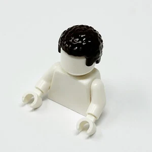 21778 LEGO Minifigure Hair Male w/ Coiled Texture Dark Brown Minifig - Picture 1 of 2