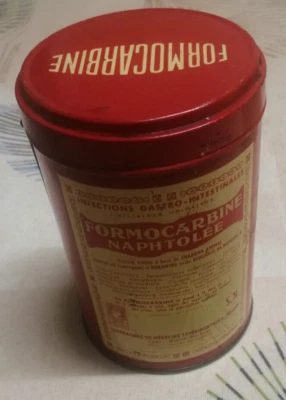 ancienne boite métallique médicament formocarbine naphtolée - Photo 1/3