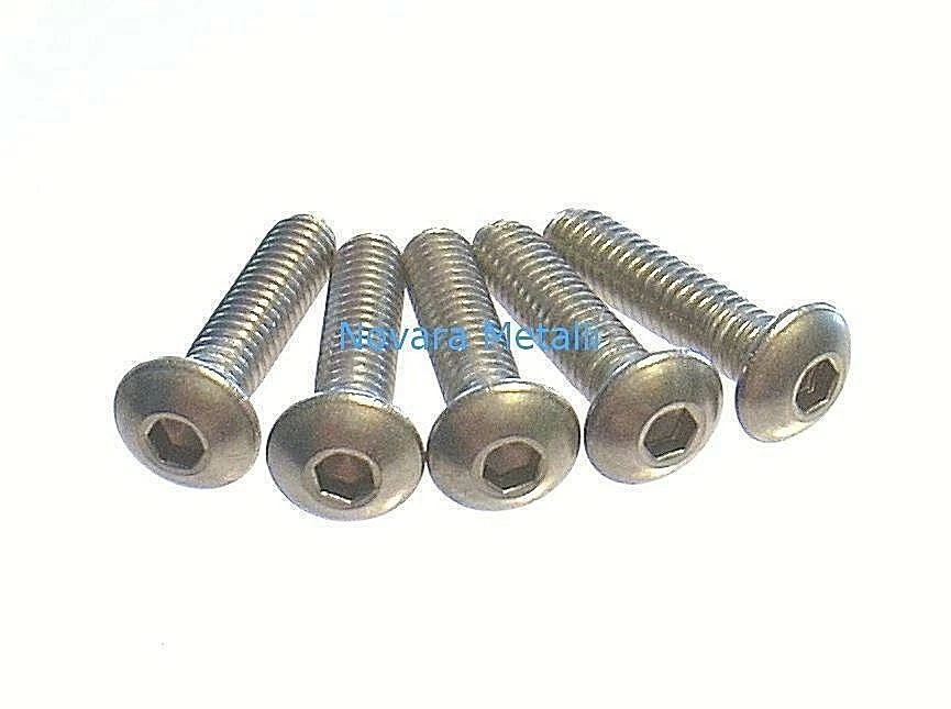 100 viti Brugola Testa Bombata M4x10 Inox A2 button head screws vis tornillos - Immagine 1 di 1
