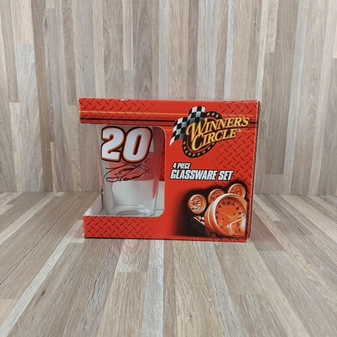 Tony Stewart #20 ~ 4 Piece Glassware Set by Winners Circle Nascar 2008 Cover