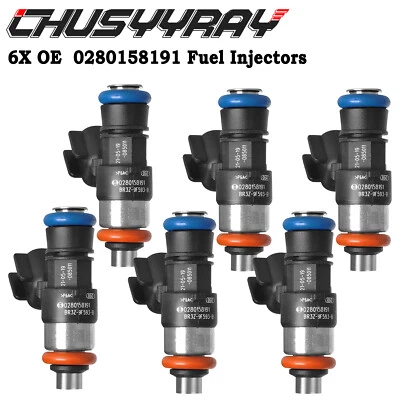 Inyectores de combustible 6* 0280158191 para Lincoln MKZ 2013 2014 2015 2016 3,7 L V6 Foto 1 de 4