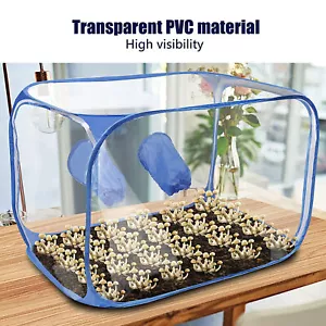 Mushroom Grow Tent Still Air Box Portable Foldable PVC 2Arm Ports Mushroom Grow - Picture 1 of 12