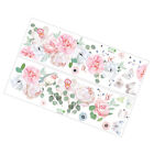  2 Sheets Wandaufkleber Blumen-Wandaufkleber Rosa Blumendekorationen