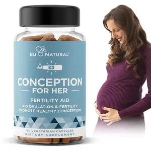 ☆1/2x Concepción Prenatal Para Ella Ayuda para la Fertilidad Multi 60 Cápsulas Vegetales - Imagen 1 de 14