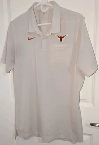 Texas Longhorns Nike Dri-Fit Beige Polo Shirt Mens M  - Picture 1 of 10