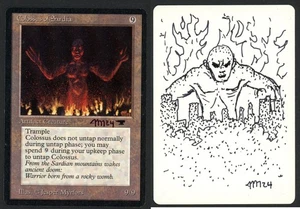 ***Colossus of Sardia Altered Artist Proof Signed MTG Antiquities Jesper Myrfors - Picture 1 of 1