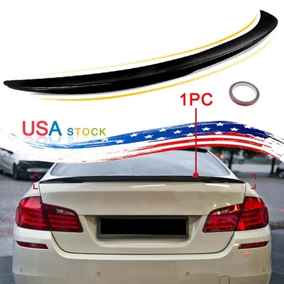 Fit BMW F10 535i 550i M5 2011-2016 Gloss Black MP Trunk Spoiler Lip Wing Replace Foto 1 de 4