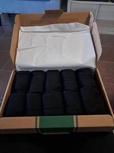 Men 100% Cotton Dress Socks Pack of 10 model Ingo 10 Pairs Black 10-12 New - Picture 1 of 7