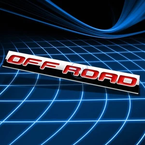 METAL EMBLEM DECAL LOGO TRIM BADGE 3D STICKER POLISHED RED LETTERS OFFROAD - Bild 1 von 3