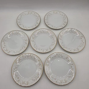 Noritake Duetto 6610 Gold Trim Bread Plates 6 1/4" Lot of 7 Japan - Picture 1 of 9