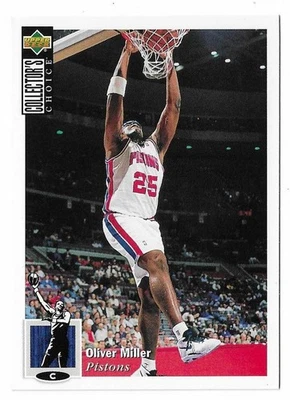1994-95 Collector's Choice Basketball Oliver Miller Card #293 Detroit Pistons - Image 1 of 2