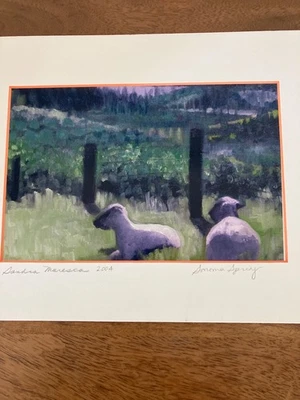 Landscape Print – Sonoma Wine Country Art – Signed Giclée 2004 – Farmhouse Decor - Image 1 of 4