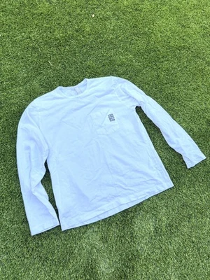 Camisa Manga Larga Usada Dos Veces Cromo Corazones Bordada Blanca Talla Grande Foto 1 de 4