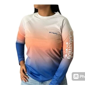 Columbia kids printed long sleeve sun guard NWT, size medium - Picture 1 of 7