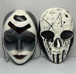 Scary Hand-Painted Horror Masks – Male & Female Set of 2 – Halloween Decor - Picture 1 of 6