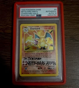 Charizard 1999 Base Set Unlimited AUTO Mitsuhiro Arita Autograph 10 PSA 10 - Picture 1 of 2