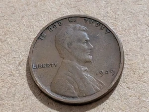 1909-VDB United States Lincoln Wheat Penny Actual Coin Shown Ungraded Curculated - Picture 1 of 2