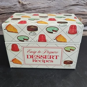 Vintage Nabisco Desert Recipe Tin Box with Recipe Cards Great Graphics  - Picture 1 of 7