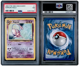 PSA 7 - Espeon 1/75 Neo Discovery Holo Rare Vintage Pokemon Karte - Bild 1 von 5