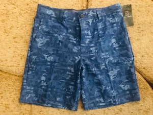 PGA Tour Stretch Golfshorts Jungen Größe 18 blau Tarnmuster neu mit Etikett - Bild 1 von 6