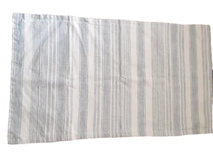 Pair (2) Pottery Barn king shams woven Hawthorn Stripe 37"X20" rustic - Picture 1 of 7
