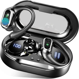 ROLOSAR Q76 Black True Stereo Bluetooth Wireless Earbuds - Photo 1 sur 10
