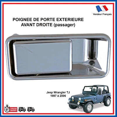 POIGNEE EXTERIEURE DE PORTE AVANT DROITE POUR JEEP WRANGLER TJ - 55008895 - Photo 1/4
