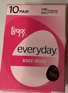 Leggs Everyday Knee High - Suntan - 10 Pair
