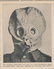 englischer Infantrist mit Schutzhelm gegen betäubende Gase, Bilddokument 1915