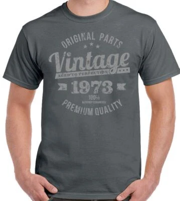 Vintage Year 1973 Premium Quality Mens 52nd Birthday T-Shirt 52 year Old Gift - Image 1 of 4