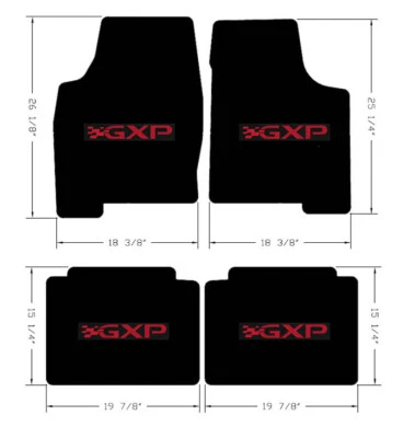 ¡NUEVO! Alfombrillas negras Pontiac Grand Prix GXP logotipo bordado rojo todo Foto 1 de 4
