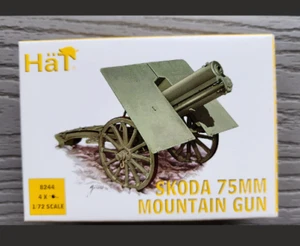 HAT Industries 1/72 Scale WW I Skoda 75mm Mountain Gun X 4 Model Kit # 8244 NIB - Picture 1 of 4