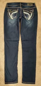 Ariya jeans 7/8 Low Rise Skinny Dark Wash Denim - Picture 1 of 4