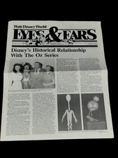 Return To OZ Walt Disney Eyes & Ears Magazine 1985 PIPER LAURIE wizard Of Oz 